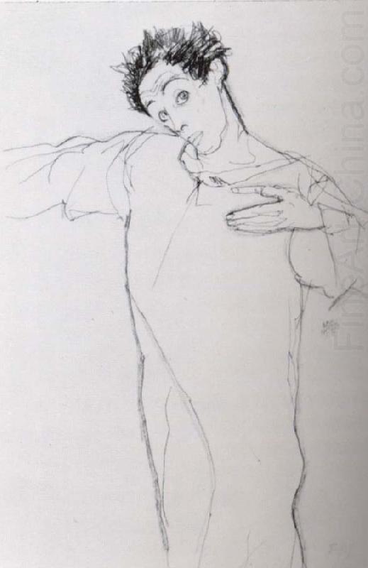 Self portrait, Egon Schiele